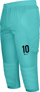 Spodnie bramkarskie 3/4 turkusowe