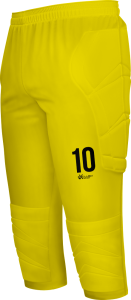 Spodnie bramkarskie 3/4 żółte