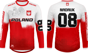 Bluza motocross patriotyczna enduro quad cross orzeł polska biało czerwona cross_163 patriotus