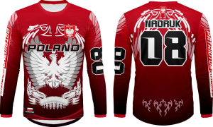 Bluza motocross patriotyczna enduro quad cross orzeł polska biało czerwona cross_164 patriotus