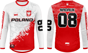 Bluza motocross patriotyczna enduro quad cross orzeł polska biało czerwona cross_167 patriotus