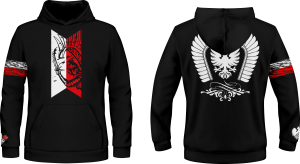 Bluza patriotyczna z kapturem i kieszenią PAT_28 Husaria Polska patriotus