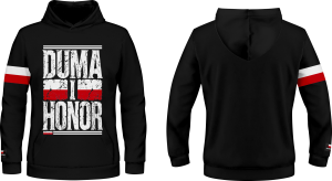 Bluza patriotyczna z kapturem i kieszenią  duma i honor patriotus PAT_138