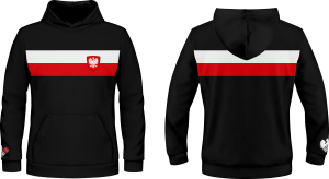 Bluza patriotyczna z kapturem i kieszenią  Polska flaga patriotus PAT_34