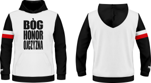 Bluza patriotyczna z kapturem i kieszenią patriotus PAT_123 Bóg Honor Ojczyzna 