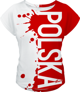 Koszulka damska luźna kibica polska SDPOL_13