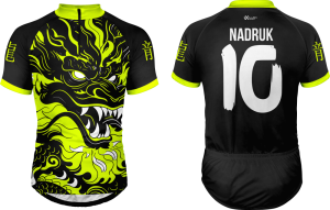 Koszulka rowerowa na rower z kieszenią smok ROW_259