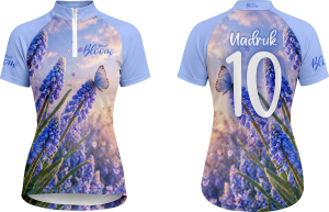 Koszulka rowerowa damska kolekcja Bloom model Sapphire Rush ROW_281
