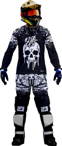 Komplet motocross quad enduro cross na motocykl quada czaska ride fast skull CROSS_196