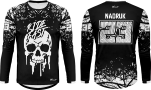 Bluza motocross enduro quad cross na motocykl quada czaska ride fast skull CROSS_196