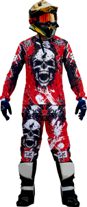 Komplet motocross quad enduro cross na motocykl quada czaska ride fast skull CROSS_198
