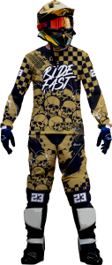 Komplet motocross quad enduro cross na motocykl quada czaska ride fast skull CROSS_201
