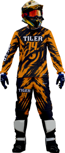 Komplet motocross quad enduro cross na motocykl quada wild animal tygrys CROSS_207
