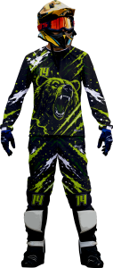 Komplet motocross quad enduro cross na motocykl quada wild animal Niedźwiedź CROSS_209