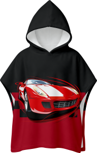 Ręcznik ponczo dla dziecka samochód RK_12