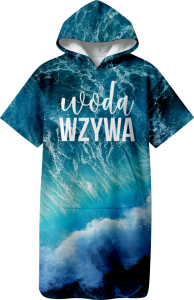 Poncho ręcznik kąpielowy z kapturem plażowy PON_11